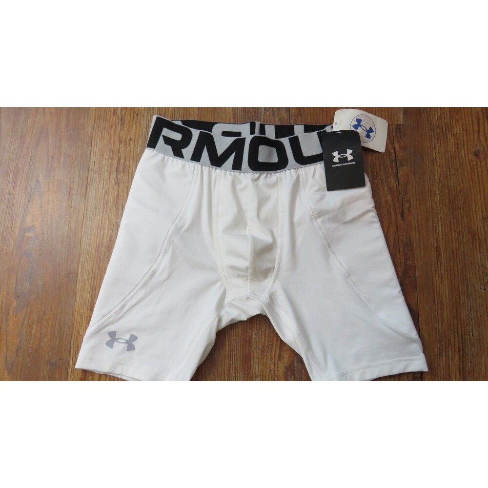 Under Armour Boy's Diamond Utility Sliding Shorts with Cup Size Medium NWT